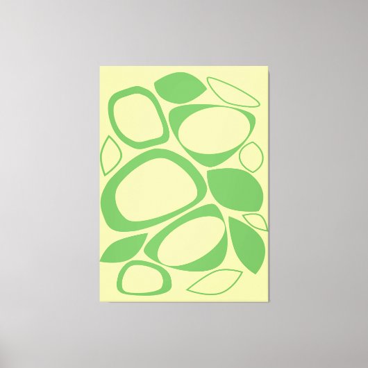 Modern stijlvol groen geel Abstract patroon Canvas Afdruk (Voorkant)