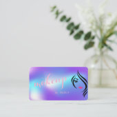 Modern stijlvol holografisch, Face Silhouette Visitekaartje (Staand voorkant)
