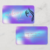 Modern stijlvol holografisch, Face Silhouette Visitekaartje (Voorkant / Achterkant)