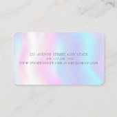 Modern Stijlvol, holografisch, Makeup artiest, lip Visitekaartje (Achterkant)