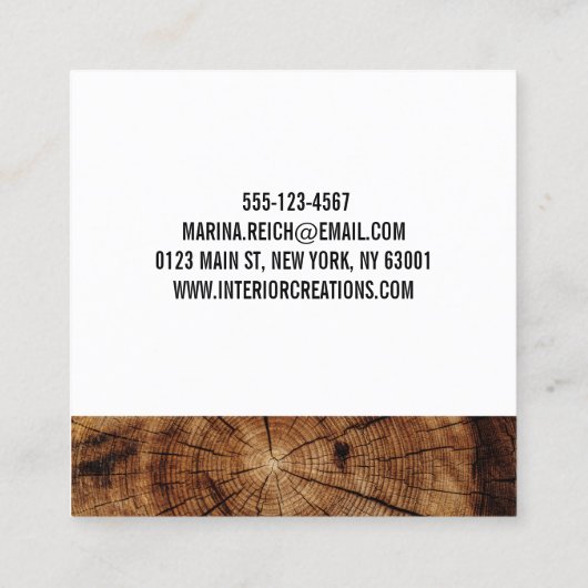Modern stijlvol houtbewerkers Visitekaartje (Achterkant)