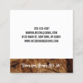 Modern stijlvol houtbewerkers Visitekaartje (Achterkant)