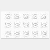 Modern stijlvol huwelijk sparen de datum labels (Vel)