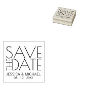 Modern stijlvol huwelijk sparen de datum rubberstempel (Gestempeld)