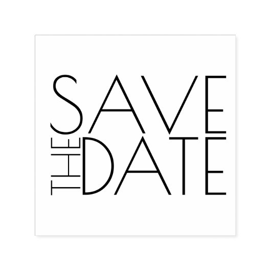 Modern stijlvol huwelijk sparen de datum zelfinktende stempel (Design)