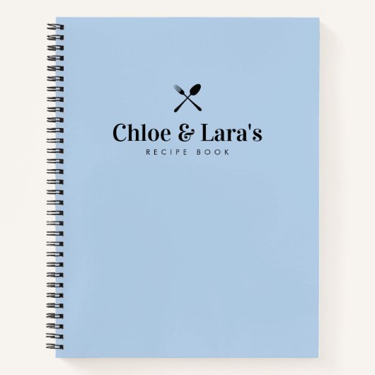 Modern stijlvol iets blauw Vrijgezellenfeest recep Notitieboek (Voorkant)