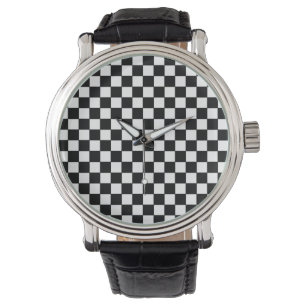 modern, stijlvol, ingecheckt patroon horloge