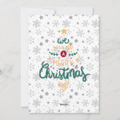 Modern Stijlvol Kerstscript Familiefoto Feestdagenkaart (Achterkant)