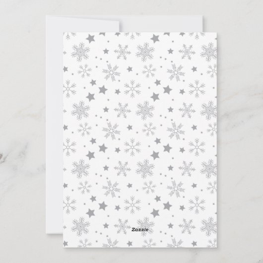 Modern Stijlvol Kerstscript Familiefoto Feestdagenkaart (Achterkant)