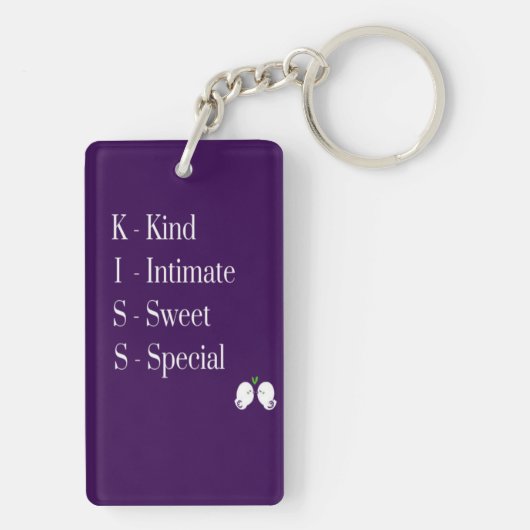 Modern - stijlvol " Kus " volledige vorm van Sleut Sleutelhanger (achterkant)