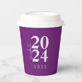 Modern stijlvol lavendel Paarse afstudeerfeest Papieren Bekers (Voorkant)