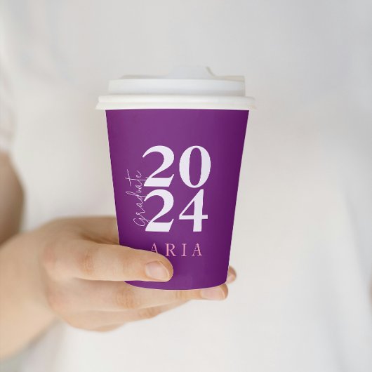 Modern stijlvol lavendel Paarse afstudeerfeest Papieren Bekers