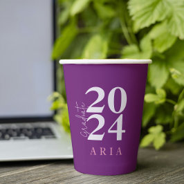 Modern stijlvol lavendel Paarse afstudeerfeest Papieren Bekers