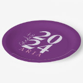 Modern stijlvol lavendel Paarse afstudeerfeest Papieren Bordje (Gekanteld)