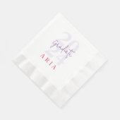 Modern stijlvol lavendel Paarse afstudeerfeest Servet (Hoek)