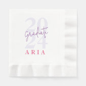 Modern stijlvol lavendel Paarse afstudeerfeest Servet (Voorkant)