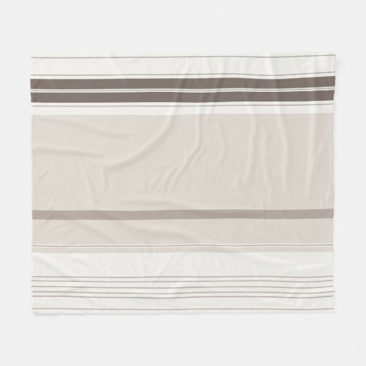 Modern Stijlvol Licht Donkerbruin Beige Pastel Kle Fleece Deken (Voorkant (Horizontaal))