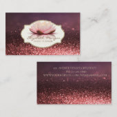 Modern stijlvol, Lijst Lotus Flower Glitter Bokeh Visitekaartje (Voorkant / Achterkant)