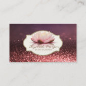 Modern stijlvol, Lijst Lotus Flower Glitter Bokeh Visitekaartje (Voorkant)