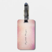 Modern stijlvol - lipsticks, glitter, persoonlijk bagagelabel (Achterkant verticaal)