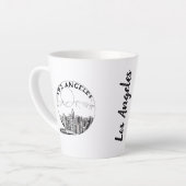 Modern stijlvol Los Angeles Sity Black White Latte Mok (Linkerhoek)