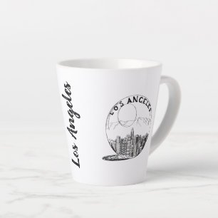 Modern stijlvol Los Angeles Sity Black White Latte Mok