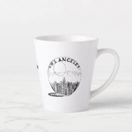 Modern stijlvol Los Angeles Sity Black White Latte Mok