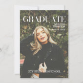 Modern Stijlvol Magazine Hoesje Afstuderen Foto Aankondiging (Voorkant)