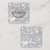 Modern Stijlvol, Makeup kunstenaar, Bokeh, Lips Vierkante Visitekaartje (Voorkant / Achterkant)