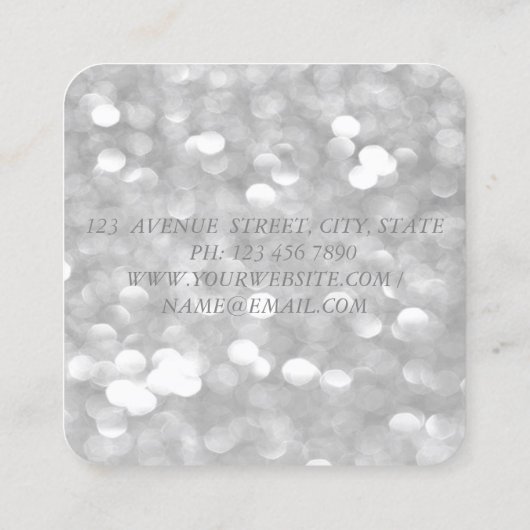 Modern Stijlvol, Makeup kunstenaar, Bokeh, Lips Vierkante Visitekaartje (Achterkant)