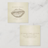 Modern Stijlvol, Makeup Kunstenaar, Lips Vierkante Visitekaartje (Voorkant / Achterkant)