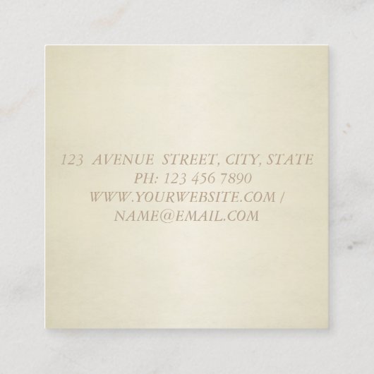 Modern Stijlvol, Makeup Kunstenaar, Lips Vierkante Visitekaartje (Achterkant)