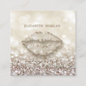 Modern stijlvol, makreelvormig, glittery, Bokeh, L Vierkante Visitekaartje (Voorkant)