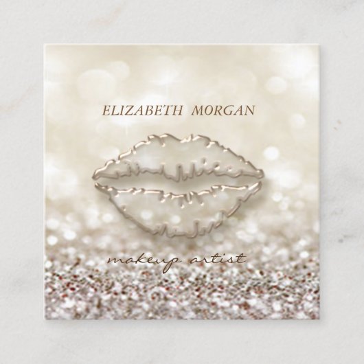 Modern stijlvol, makreelvormig, glittery, Bokeh, L Vierkante Visitekaartje (Voorkant)