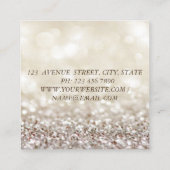 Modern stijlvol, makreelvormig, glittery, Bokeh, L Vierkante Visitekaartje (Achterkant)
