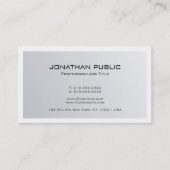 Modern stijlvol minimal design trendy zilveren loo visitekaartje (Voorkant)