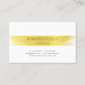 Modern stijlvol minimalistisch design gouden luxe  visitekaartje (Voorkant)