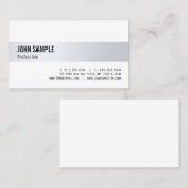 Modern stijlvol, minimalistisch, zilver grafisch o visitekaartje (Voorkant / Achterkant)