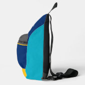 Modern stijlvol monogram blauw sling bag (Rechts)