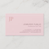 Modern stijlvol monogram Elegant Roze Consultant Visitekaartje (Voorkant)
