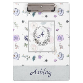 Modern stijlvol monogram Girly Pattern Ashley Klembord