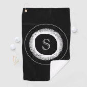 Modern stijlvol monogram golfhanddoek (Insitu)