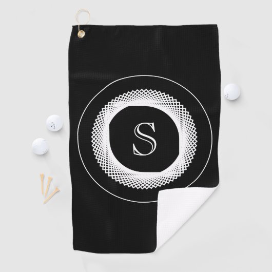 Modern stijlvol monogram golfhanddoek (Insitu)