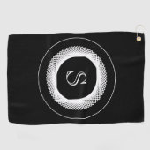 Modern stijlvol monogram golfhanddoek (Horizontaal)