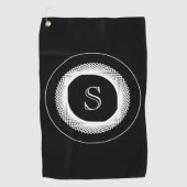 Modern stijlvol monogram golfhanddoek (Voorkant)