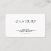 Modern stijlvol monogram / grijze veren trim visitekaartje (Achterkant)