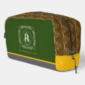 Modern stijlvol monogram groen toilettasje (Rechterhoek)