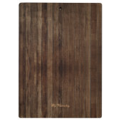 Modern stijlvol monogram Patroon  hout Klembord (Achterkant)