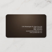 Modern stijlvol Monogram Sepia Brown Visitekaartje (Achterkant)