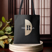 Modern stijlvol monogram tote bag